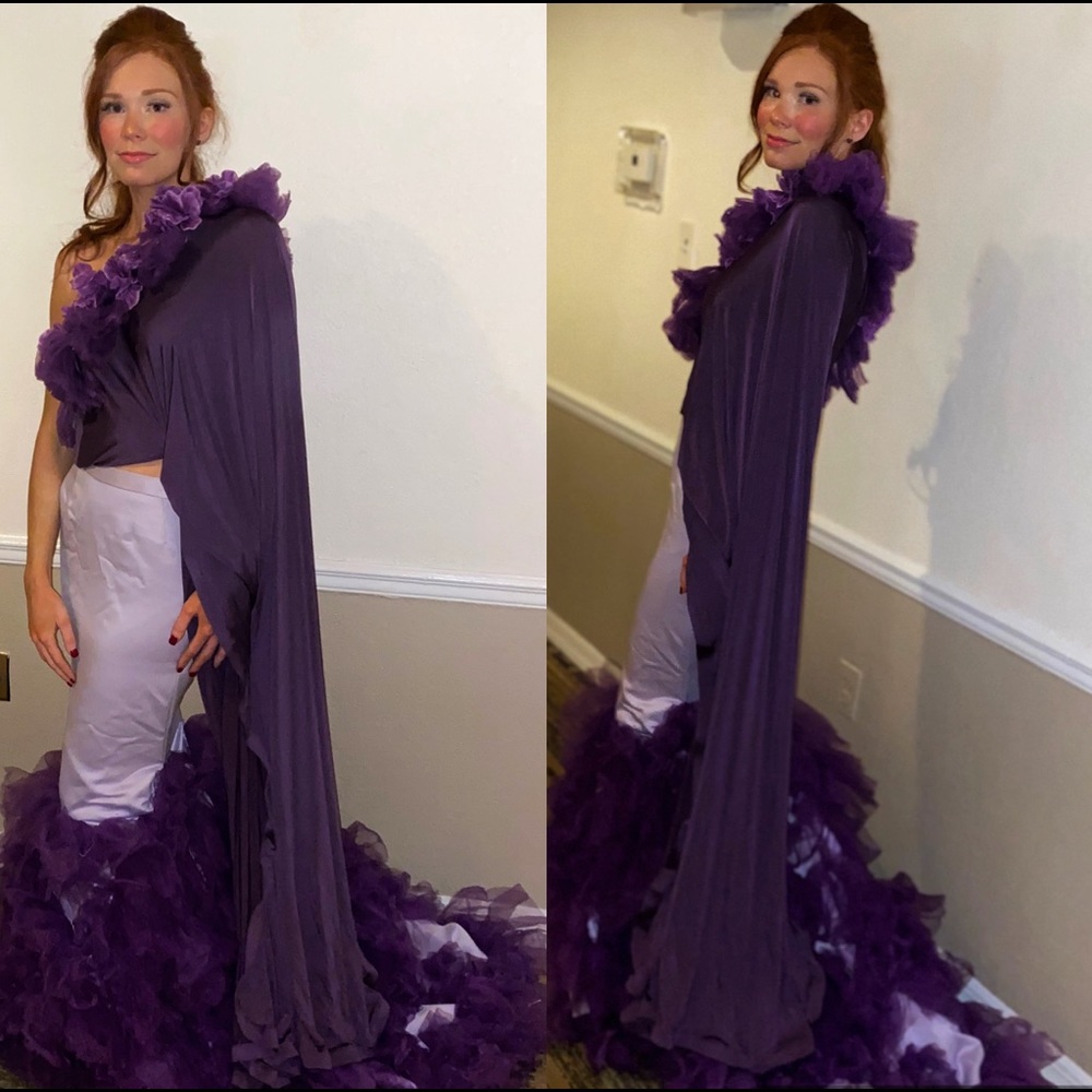 Purple 2 piece gown